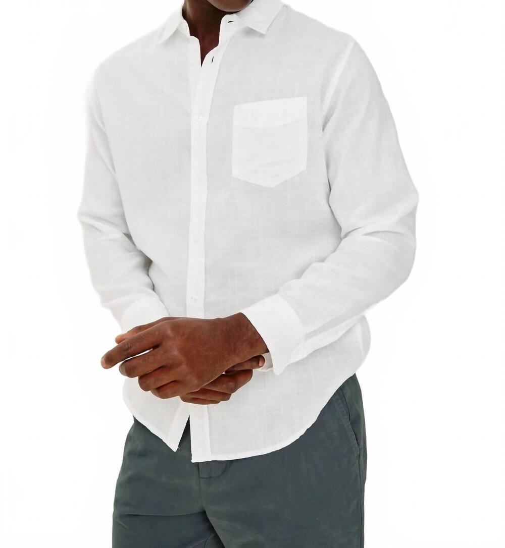 NEW RAILS wyatt long sleeve shirt in white